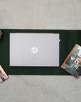 Leather Writing Mat Green