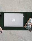 Leather Writing Mat Green