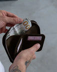 Leather Zip Wallet Mens