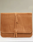 Leather MacBook Sleeve with Tie Closure