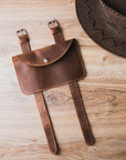 Mens Leather Saddle Bag