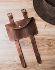 Mens Leather Saddle Bag