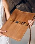 Monogrammed Knife Roll Case