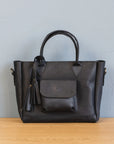 Monogrammed Leather Tote