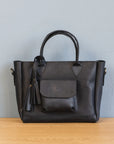 Monogrammed Leather Tote