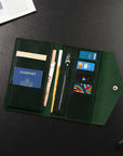 Monogrammed Leather Passport Holder