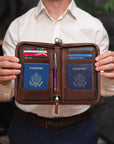 Passport Holder with Zipper