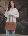 Leather Shoulder tote