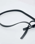 Skinny Black Leather Belt