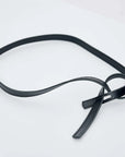 Skinny Black Leather Belt