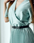 Thin Black Waist Belt