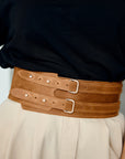 Wide Corset Belt Leather