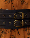 Wide Leather Belt Women