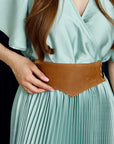 Wide Leather Corset Belt