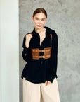 Womens Leather Harness Belt