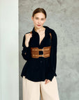 Womens Leather Harness Belt