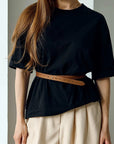 Womens Slim Leather Belt