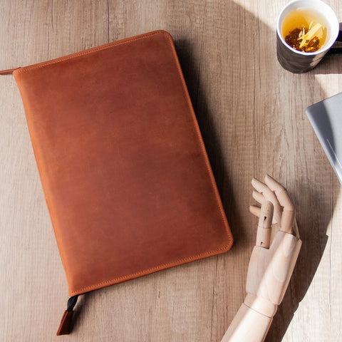 Zippered Leather Portfolio