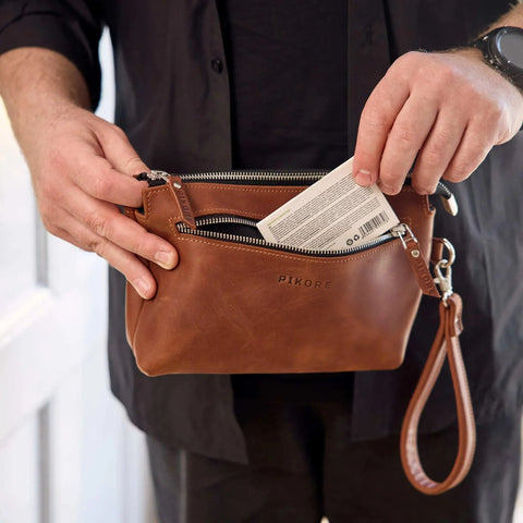 Men’s Leather Clutch Bag: Size, What Fits, and When to Carry One