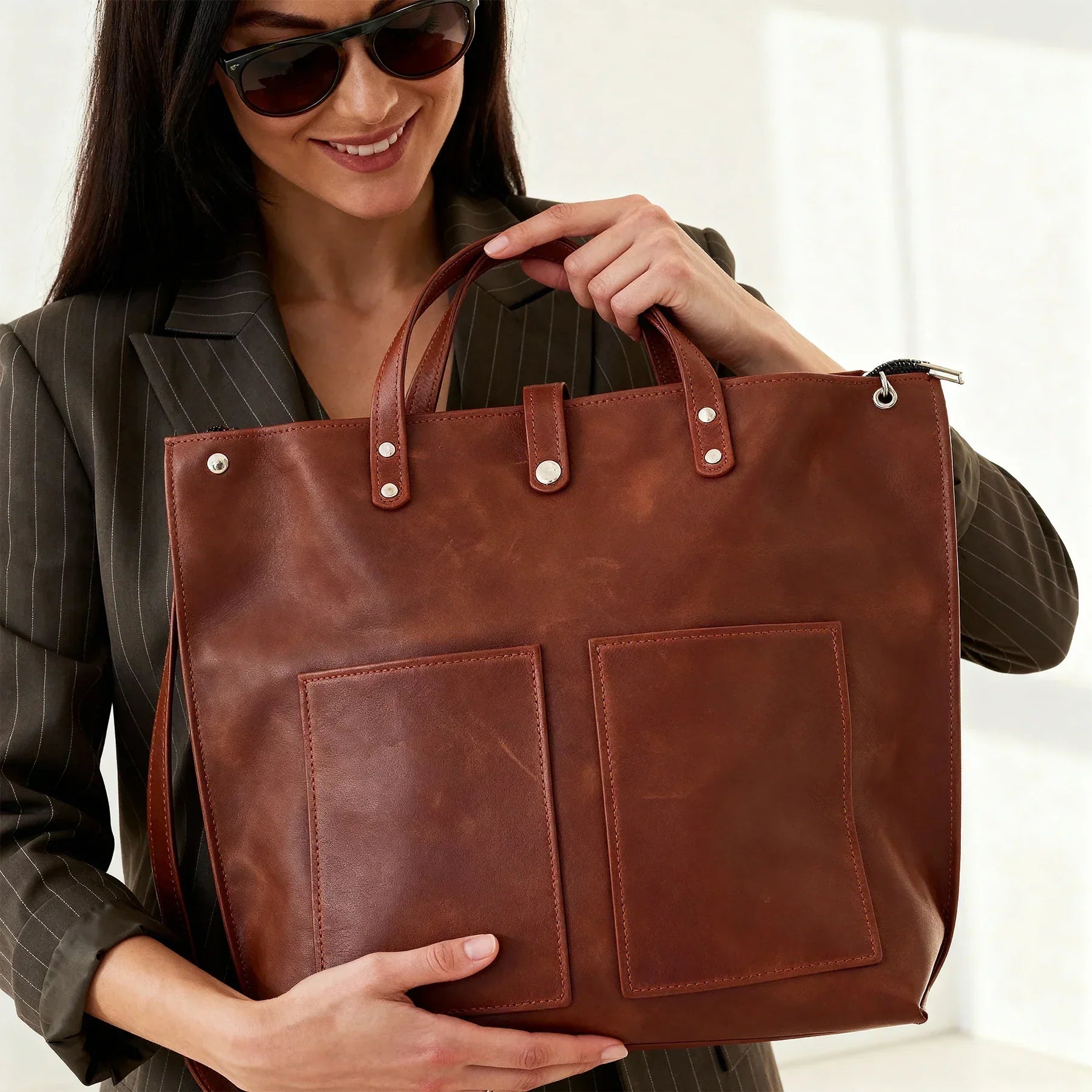 Women with Tote Bag