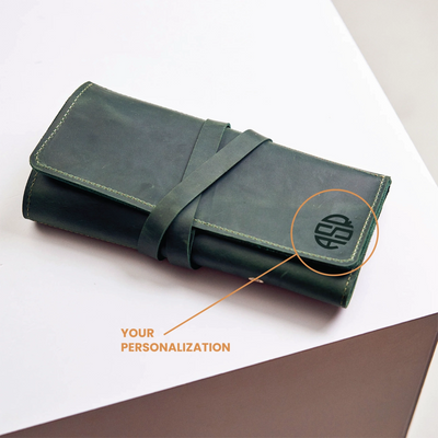 Leather Paint Brush Roll