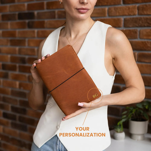 Journal Cover Edge — Premium Personalized Handmade Leather notebook | Pikore