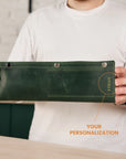 Chefs Knife Case X2 — Premium Personalized Handmade Leather Roll Bag | Pikore