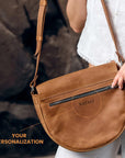 Half Round Bag — Premium Personalized Handmade Leather Bag | Pikore