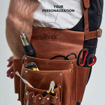 Fenteer PU Leather Hammer Holder & Belt Sheath - Tool Belt Loop For Carpenters & Woodworkers (9x6x4 Cm)