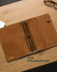 Leather Journal Cover Refillable With Elastic Band