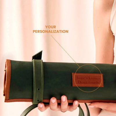 Premium Knife Roll Bag — Premium Personalized Handmade Leather Roll Bag | Pikore