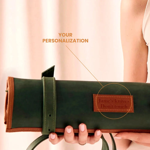 Premium Knife Roll Bag — Premium Personalized Handmade Leather Roll Bag | Pikore