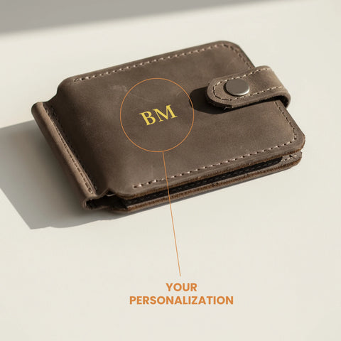 Leather Wallet with Money Clip