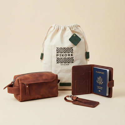 Passport Wallet & Luggage tag + Toiletry Bag