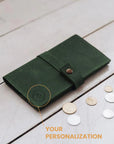 Snap Button Wallet Cambridge — Premium Personalized Handmade Leather Wallet | Pikore