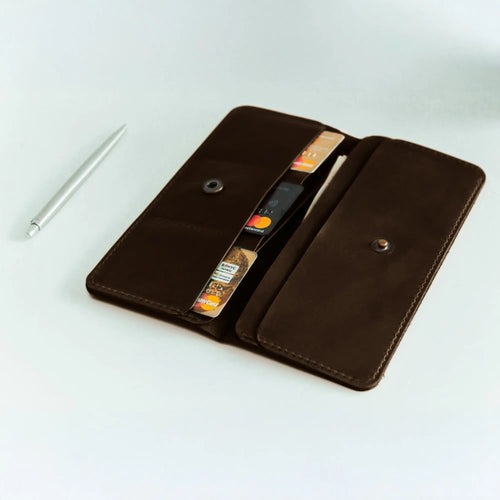 Long Wallet Stockholm — Premium Personalized Handmade Leather Wallet | Pikore