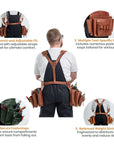 Leather Carpenter Tool Belt - Pikore