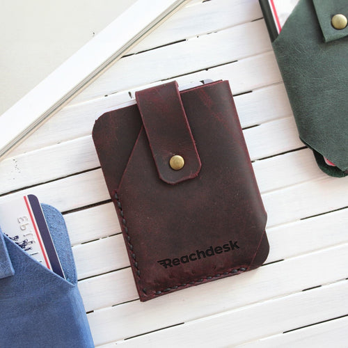 Leather Card Holder — Premium Personalized Handmade Leather Add-ons | Pikore