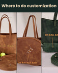 Leather Tennis Bag with Racket Holder