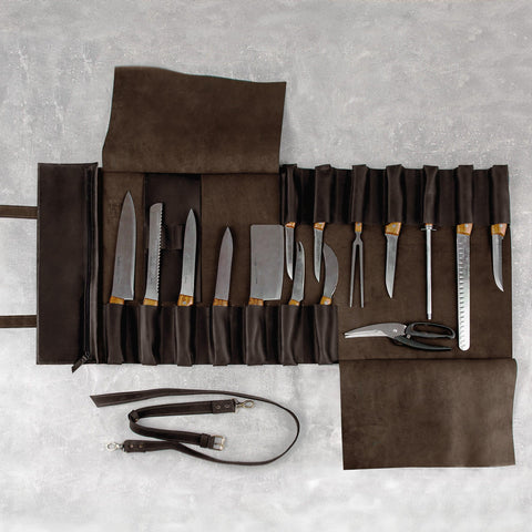 The Professional's Leather Knife Roll - Pikore