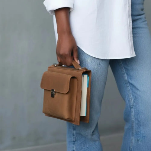 Bible Bag with Shoulder Strap — Premium Personalized Handmade Leather Book Covers | Pikore