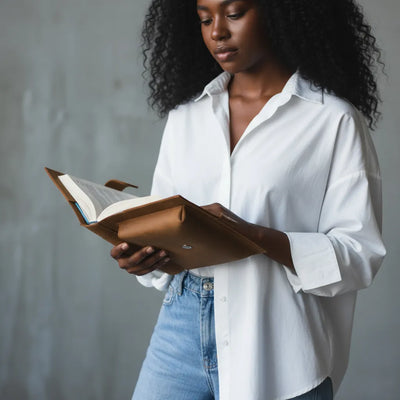 Book Handbag — Premium Personalized Handmade Leather Book Covers | Pikore