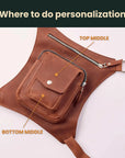 Leather Hip Pack with Thigh Strap