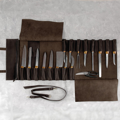 The Professional's Leather Knife Roll - Pikore