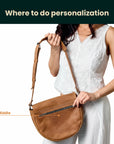 Half Round Bag — Premium Personalized Handmade Leather Bag | Pikore