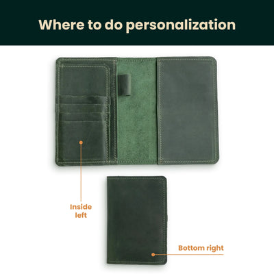 Notebook Cover Scribe — Premium Personalized Handmade Leather notebook | Pikore