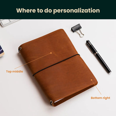 Journal Cover Edge — Premium Personalized Handmade Leather notebook | Pikore