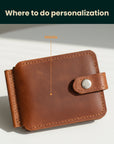 Leather Wallet with Money Clip — Premium Personalized Handmade Leather Wallet | Pikore