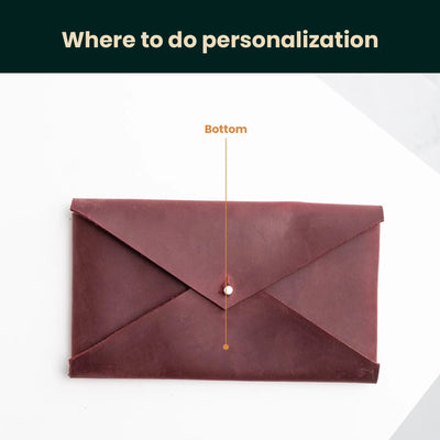 Money Envelope — Premium Personalized Handmade Leather Wallet | Pikore