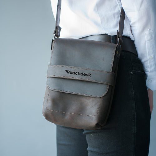 Mens Leather Shoulder Bag — Premium Personalized Handmade Leather Add-ons | Pikore